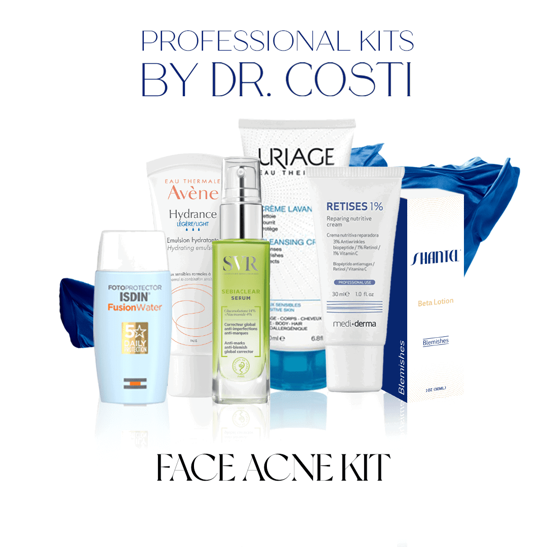 Dr Costi-Professional kit-ISDIN-Avene-SVR-Uriage-Sesderma-Shantel-Face Acne