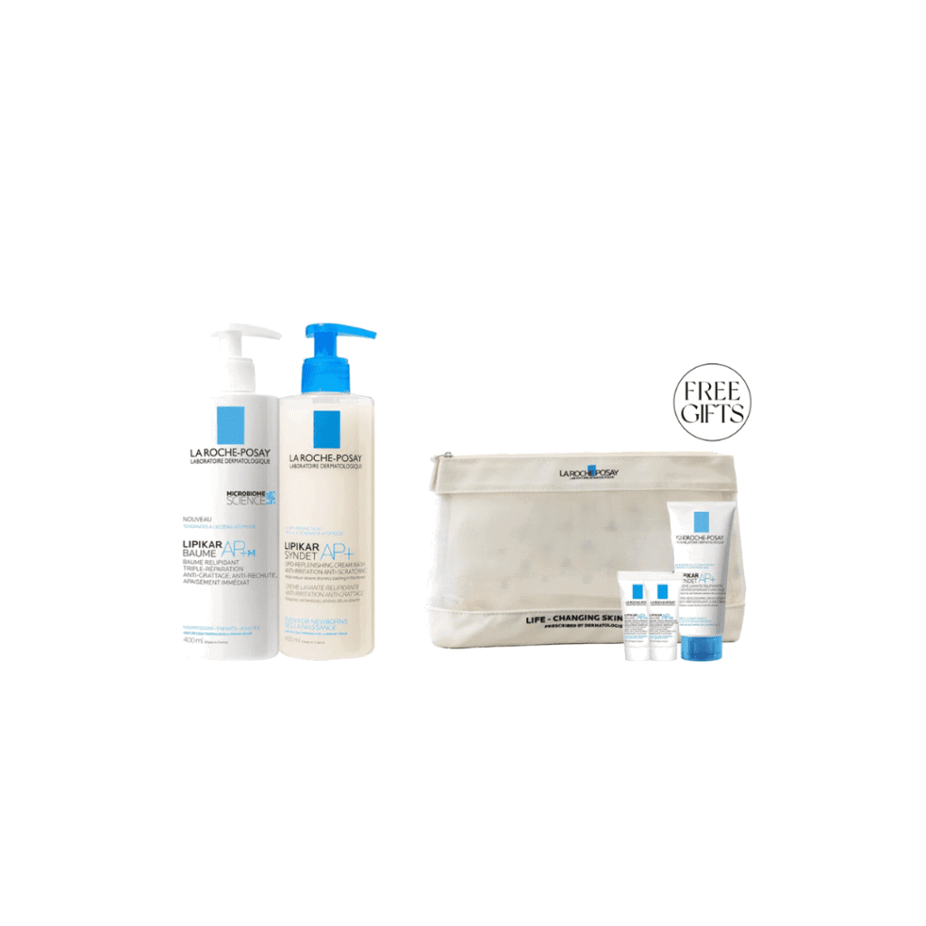 Lipikar Baume AP+ M and Lipikar Syndet AP+ Lipid Replenishing Wash Cream Bundle + Free Minis